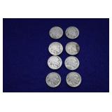 Eight Buffalo Nickels