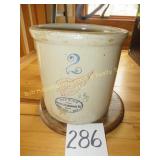 2 Gallon Red Wing Crock. Has hairline crack