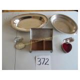Silverplate-Trinket Boxes & Trays