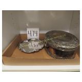 Silver Jewelry Box and Tray