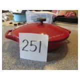 Red  Qt. Enameled Cast-Iron Dutch Oven