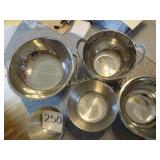 Metal Collendars & Metal Bowls