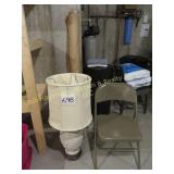 Lamp, Folding Chair & Rug