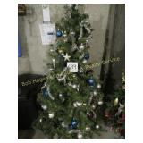 Christmas Tree & Silver Ornaments
