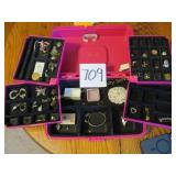 Jewelry Box w/Jewelry Pieces