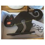 Wrought Iron Door Stop Cat