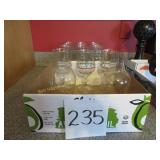 12 Christmas Glasses & Hurricane Globe