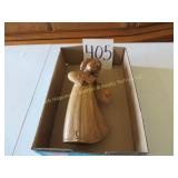 Wooden Angel Playing Violin