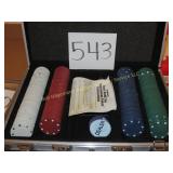 Texas Holdem Poker Chips in Case
