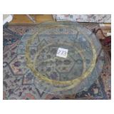 Round Glass Top Accent Table