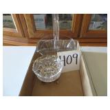 Glass Basket & Bowl on Stand