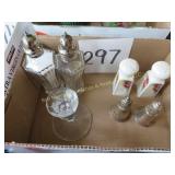 Salt & Pepper Shakers & Candle Stick
