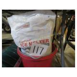 Bucket with Bags of Ice Melt