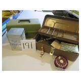 Vintage Tackle Box w/ Schlitz Beer Lure & More