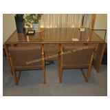 Office Set-Desk, Chairs, Credenza, Sm Cabinet