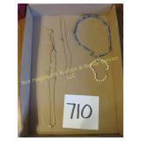 3 Necklaces & Bracelet