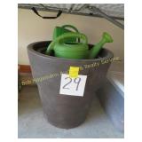 Large Flower Pot & Sprinkling Can
