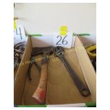 Adjustable Wrench, Hatchet & Side Cutters