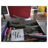 Hardware Flat  w/Carpenter Ruler, Stapler, Hammer