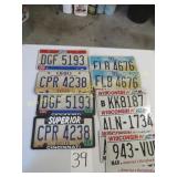 11 License Plates