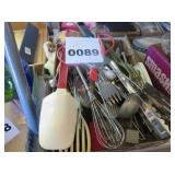 Box Lot Of Cooking Untensils