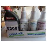 Northwoods Cleaner, Simple Green & Engine Oil