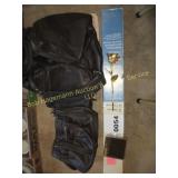 Leather Duffle Bag, Purse, Wallet & Window Blinds
