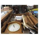 Wood Clock Candles Misc Home Decor