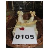 Precious Moments "Follow-Me" & Wicker Basket