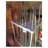 Garden Tool Rack with Contents