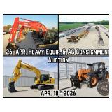 26' APRIL- HEAVY EQUIP & AG CONSIGNMENT AUCTION