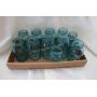Blue Glass Jars (12)