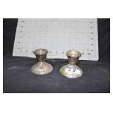 Pair of Sterling Silver Candle Holders