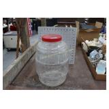 Large Glass Penny Jar w/ Plastic Lid