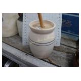 1 Gallon Crockery Churn- w/ Chip
