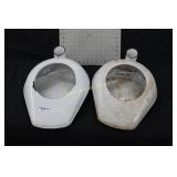 Pair of White Granite Urinals