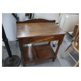 Wood Side Table / Drawer