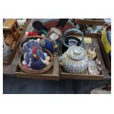 Chickens, Pottery, Glasswares- 2 Flats