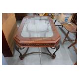 Beveled Glass Top Coffee Table