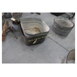 2- Square Galvanized Tubs