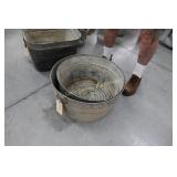 2- Round Galvanized Tubs