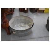 2- Large Round Galvanized Tubs