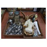 Flatware, Tin Match Box, Chickens - 2 Flats