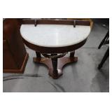 Half Round Marble Top Table
