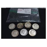 10 -1964 Kennedy Half Dollars