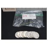 10 Franklin Half Dollars