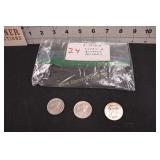3- 1979 (p) Susan B Anthony Dollars