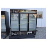 True 3 Door Glass Front Freezer (Needs Work)