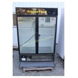 True 2 Door Glass Front Freezer (Needs Work)