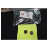 2 Indian Head Pennies